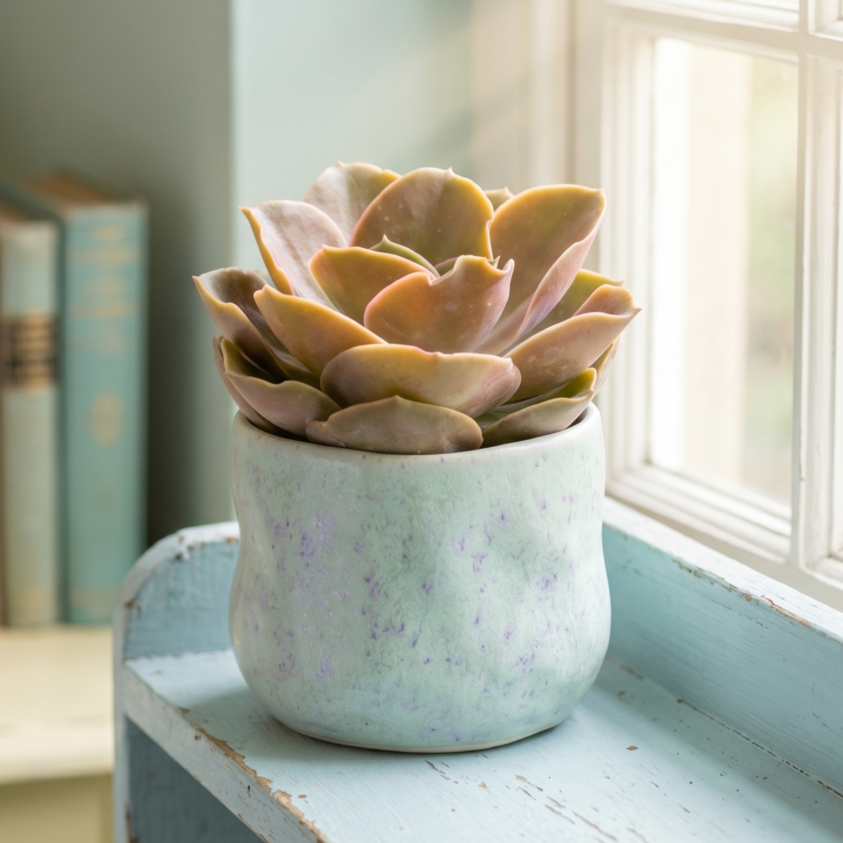 buy echeveria 'fireglow' live succulent 4 inch online, coppery rosette leaves, fiery red edges, compact form, autumn decor, housewarming gift