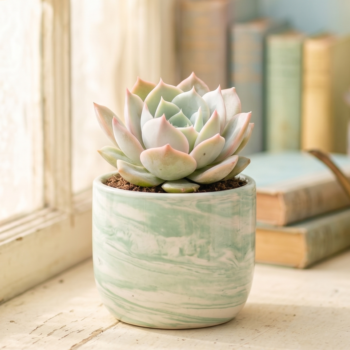 buy echeveria fury live succulent 2 inch online, deep red and burgundy rosette with velvety textured leaves, compact clustering growth form, scorches in direct south windows and requires regular rotating for even development, sensitive to ac and heater air drafts, striking modern shelf accent, unique succulent gift idea