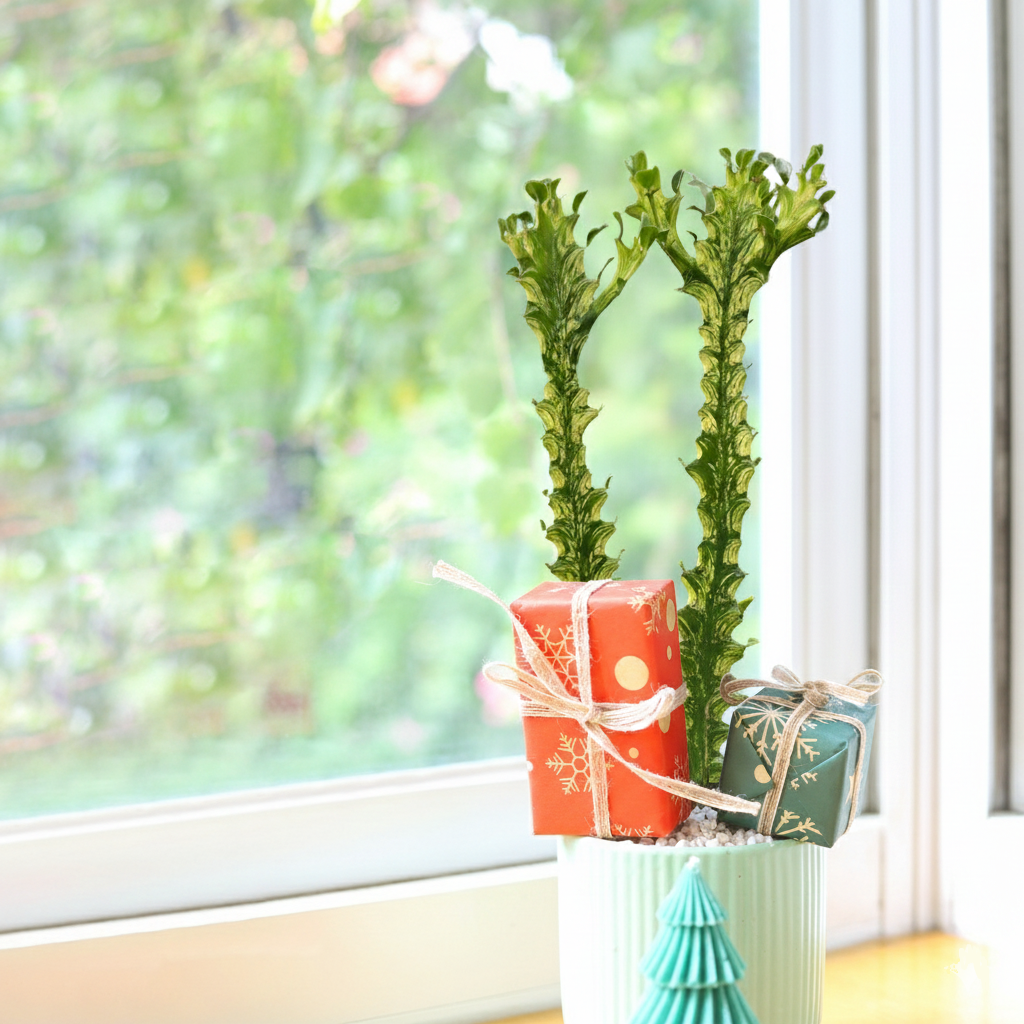 mint green succulents Euphorbia 'Mint Cream' Cactus
