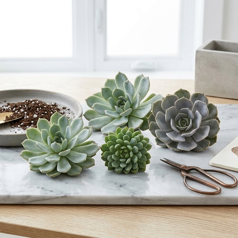 buy extra large cutting echeveria silver tones live succulent bare root online, silvery white and forest green rosette leaves with architectural form, drought tolerant and pet friendly succulent for bright office windows and indoor shelves, perfect mature specimen gift for plant lovers and beginners