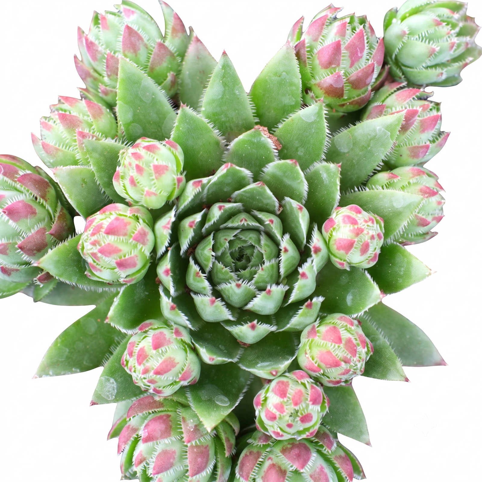 buy Sempervivum globiferum ssp. hirtum 'Hedgehog' live succulent 2 inch online, vibrant green rosette with densely packed leaves, spiky and textured appearance, drought-tolerant and hardy, ideal for rock gardens or containers, charming small-space decor, perfect succulent gift for collectors