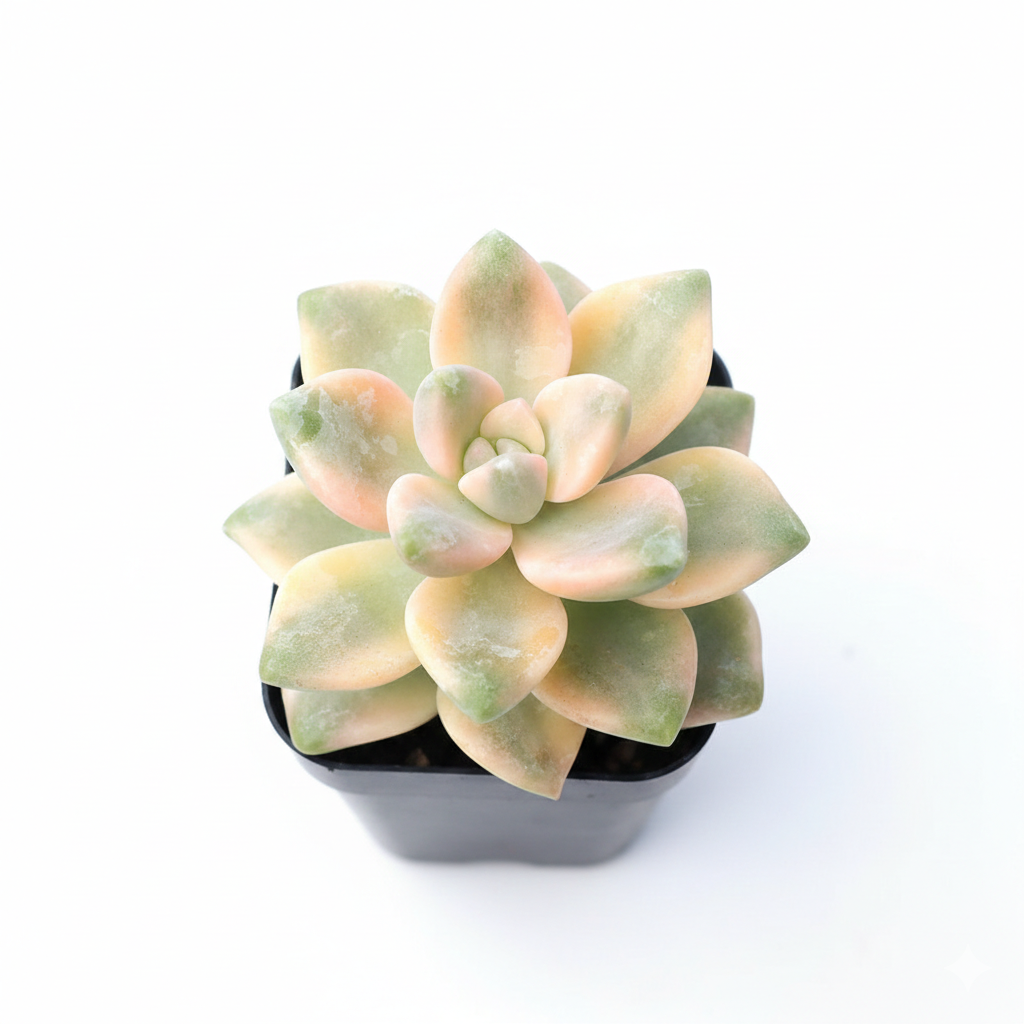 2 inch Graptoveria Titubans Variegata for sale, small plants for small spaces, buy Graptoveria Titubans Variegata online, rare Graptoveria Titubans Variegata plants