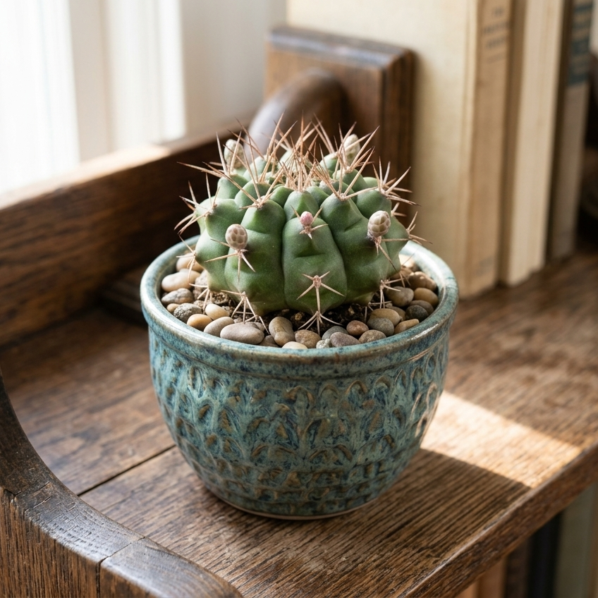 buy gymnocalycium pungens live cactus 4 inch online, dark olive green stems, columnar growth, architectural form, rare cactus gift