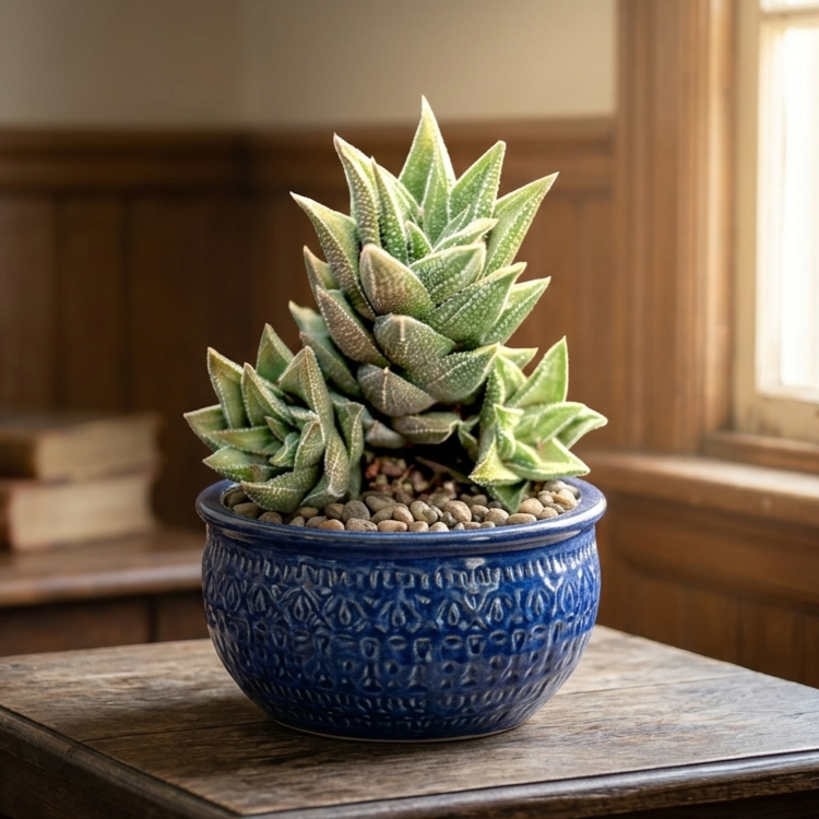 buy haworthia cassytha live succulent 2 inch online, green leaves, white bumps, rosette form, desk decor, housewarming gift