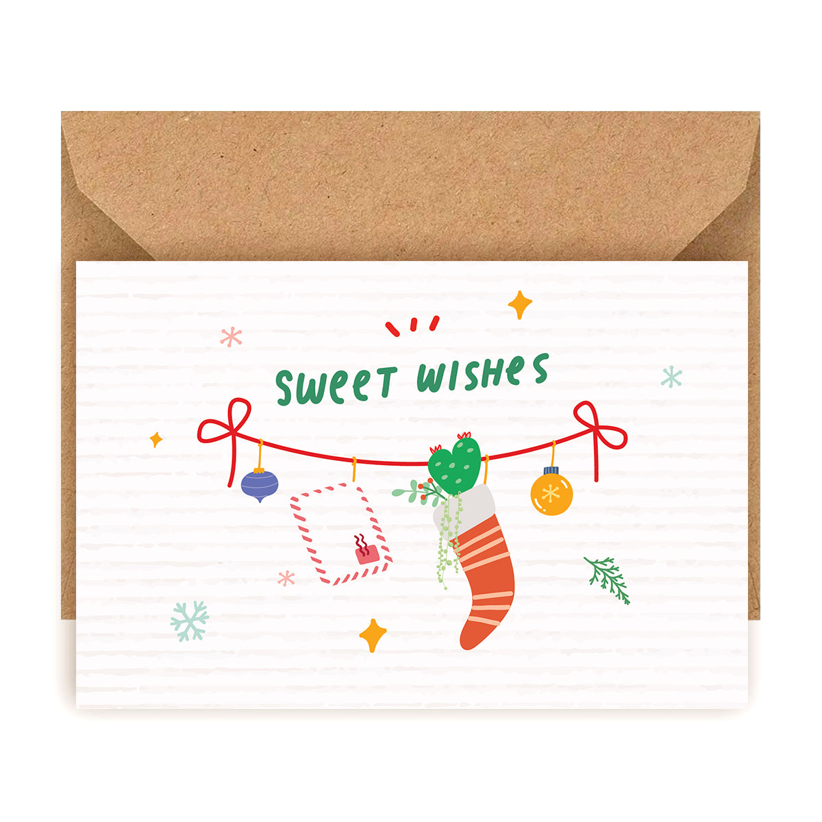 Sweet Wishes Holiday Postcard