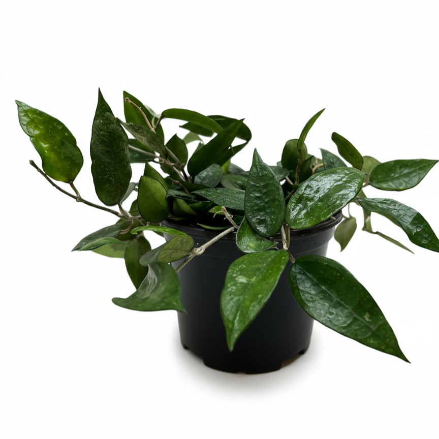 Hoya parasitica Black Margin 6 inch grower pot for sale online, easy-care vining plant is perfect for hanging baskets, Rare Dark-Edged Wax Plant for Home Decoration
