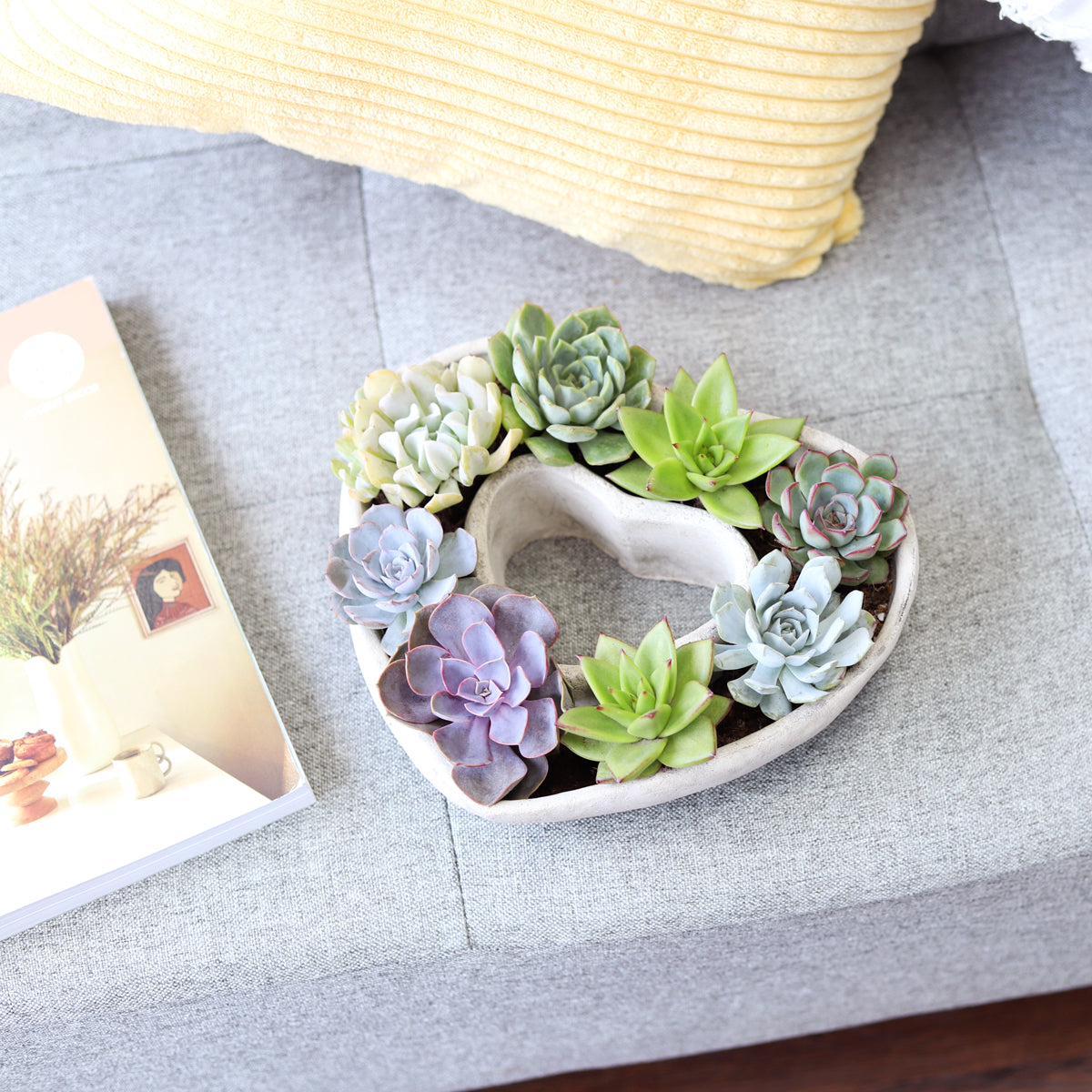 Large Succulent Heart Arrangement for sale, Mother&#39;s Day Succulent Gift Idea, Succulent Arrangement for Mom, Succulent planter, Succulent Heart Planter, Gift Ideas for Plant Lovers