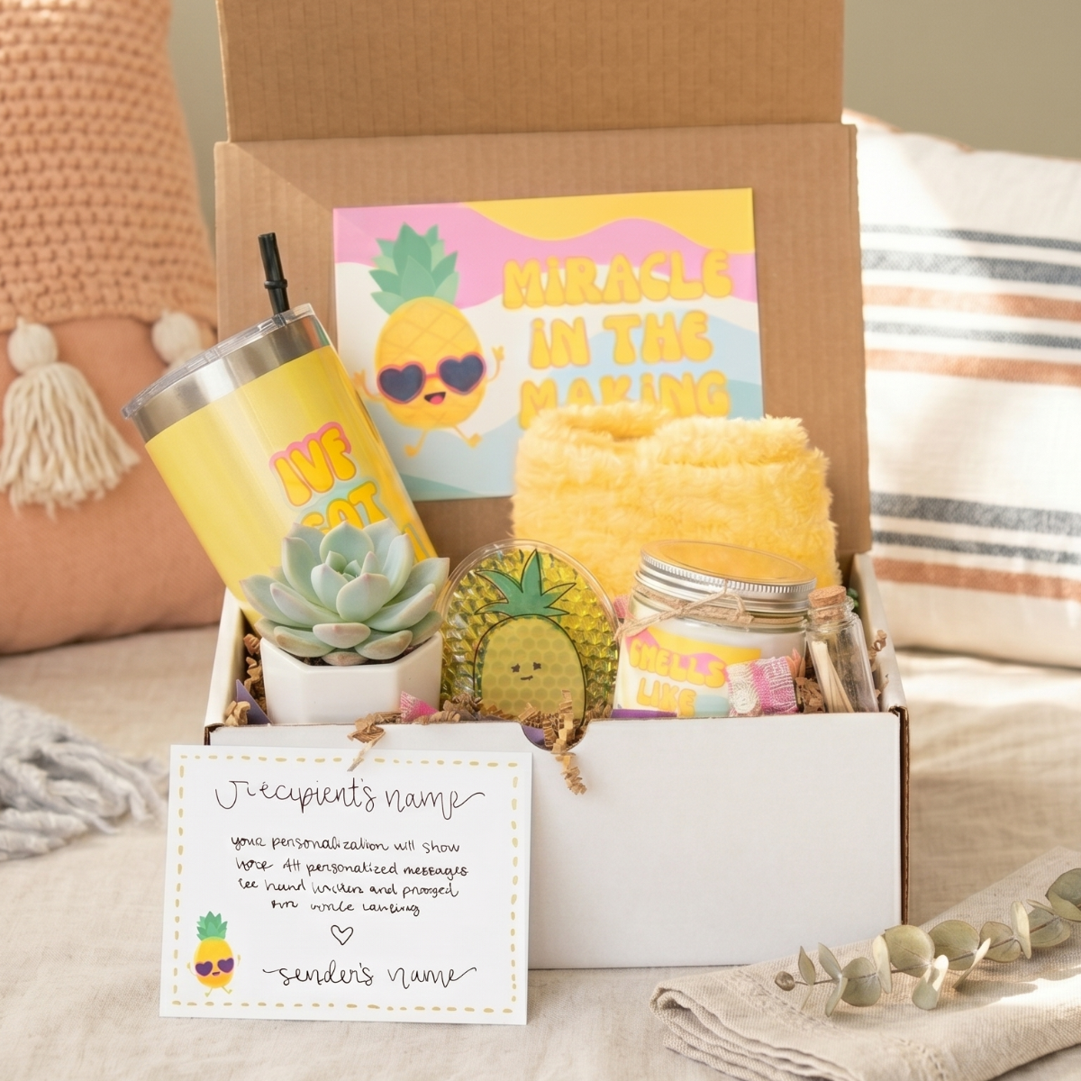 succulent care package IVF Support Gift Box with Succulent & Personalized Note Deluxe by Succulents Box