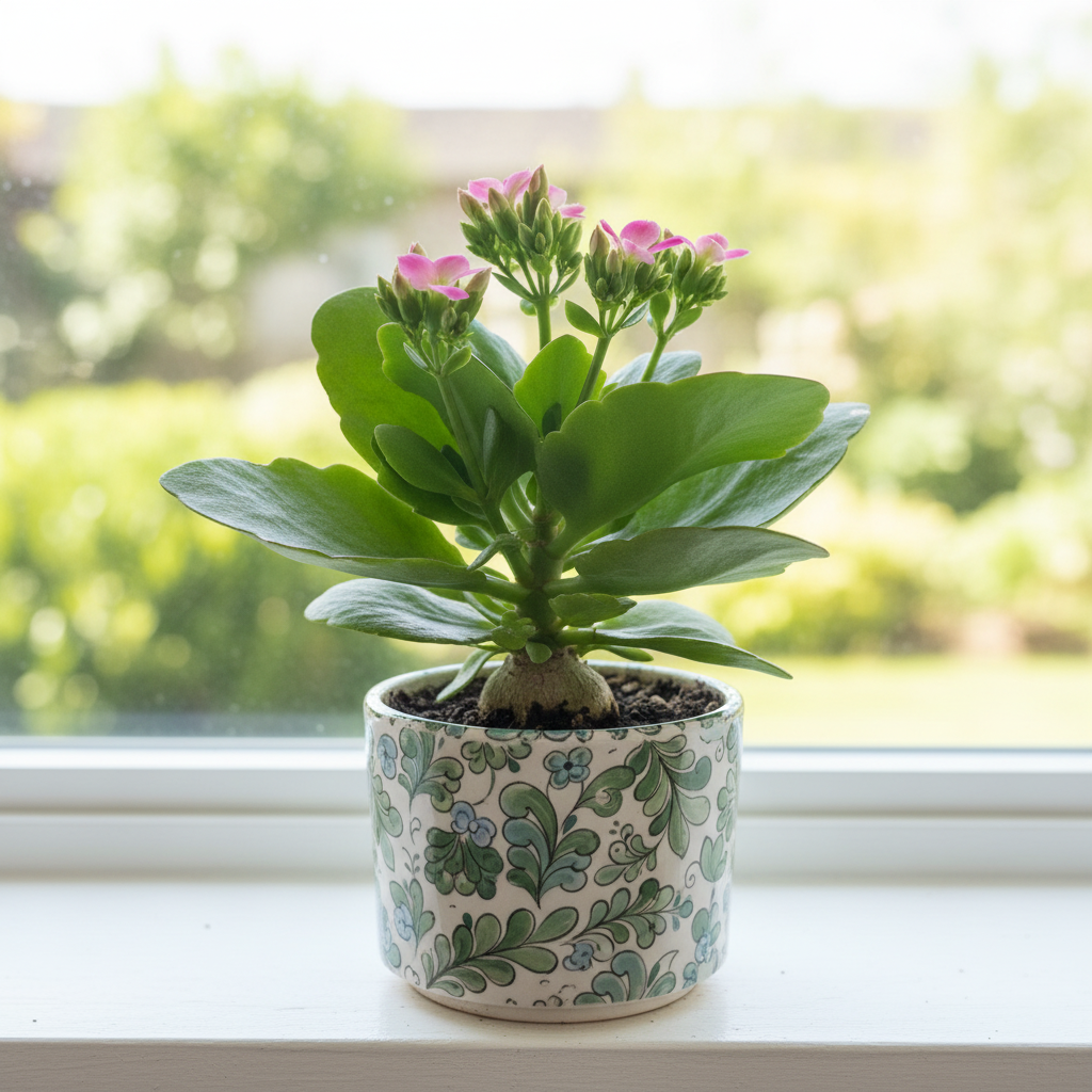 Buy 2 inch / 4 inch / 6 inch Kalanchoe Blossfeldiana live plant online, bright blooming Kalanchoe Blossfeldiana for indoor decoration, flowering Kalanchoe Blossfeldiana as a thoughtful housewarming gift