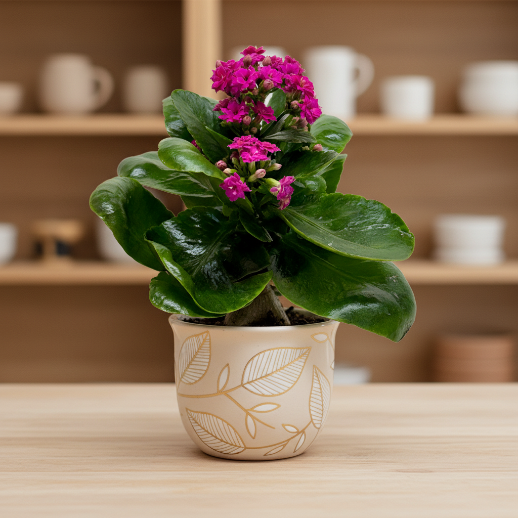 2 inch / 4 inch / 6 inch Kalanchoe Blossfeldiana live plant for sale, mini Kalanchoe Blossfeldiana plant with colorful blossoms, Kalanchoe Blossfeldiana gift with decorative pot