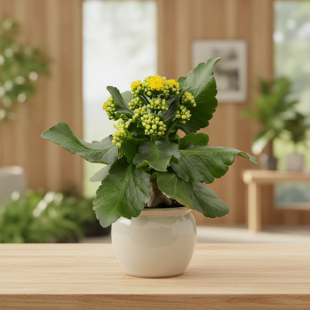 2 inch / 4 inch / 6 inch Kalanchoe Blossfeldiana live plant for sale, compact Kalanchoe Blossfeldiana plant with dense floral clusters, bright blooming Kalanchoe Blossfeldiana for indoor decoration