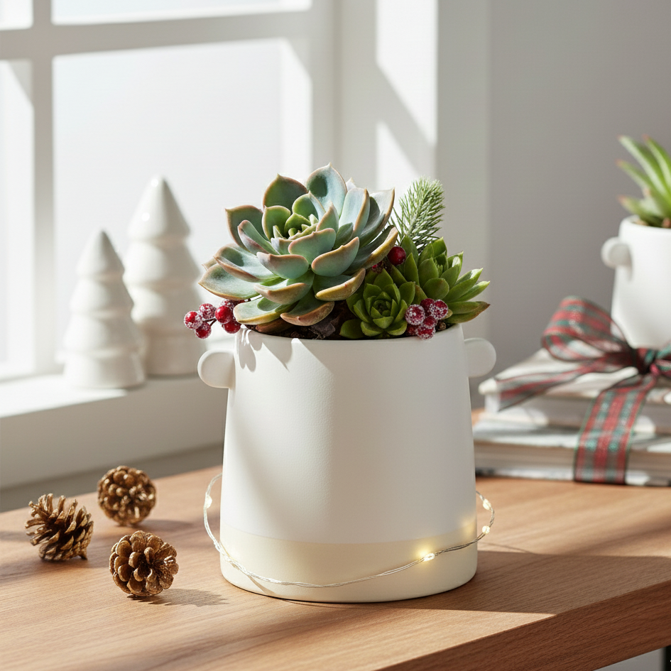 5 inch succulent pot Knob Cylinder Pot 5in