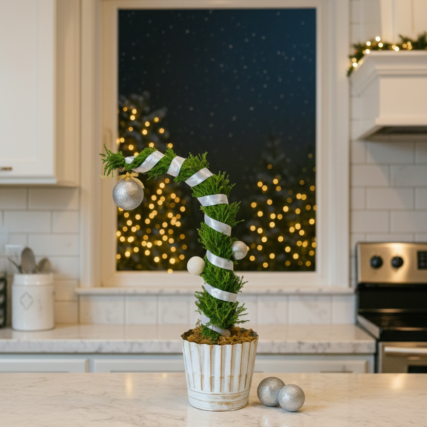 Lemon Cypress Tip Over Tree in Gold Wash Metal Tin for sale, buy christmas gifts online, holiday decor ideas 2025, Lemon Cypress live plants for sale