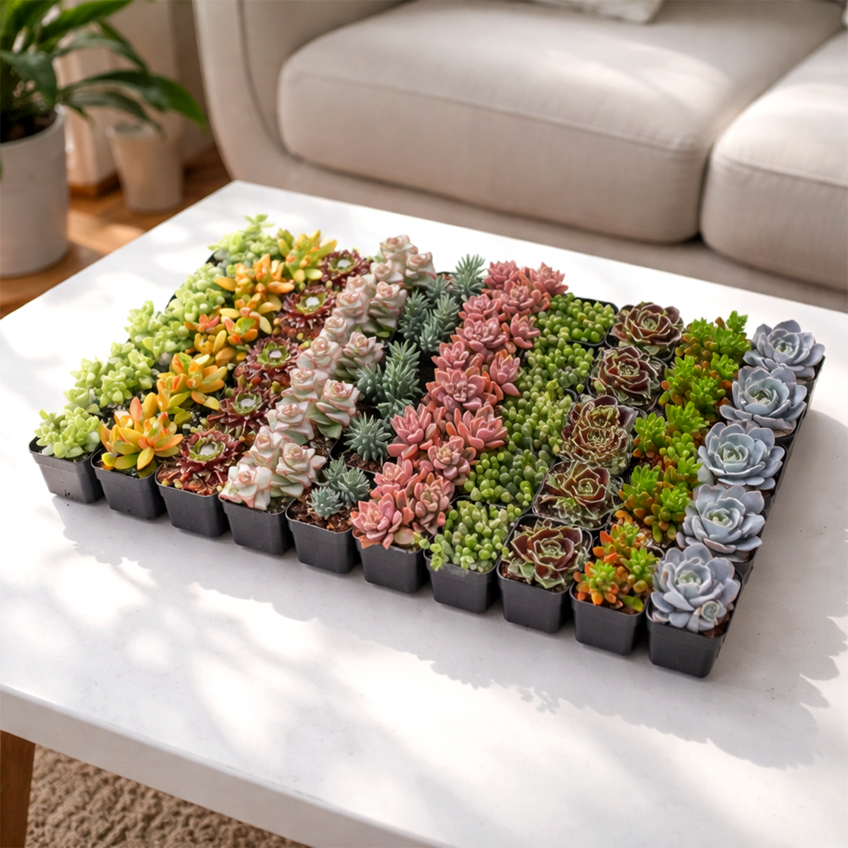 Bulk Assorted Succulents for sale, buy bulk succulents assortment online for events, large succulent order for event decoration plants, succulents bulk pack for florist and event planners, bulk succulents for classroom or workshop projects, bulk mixed succulents for propagation and growing