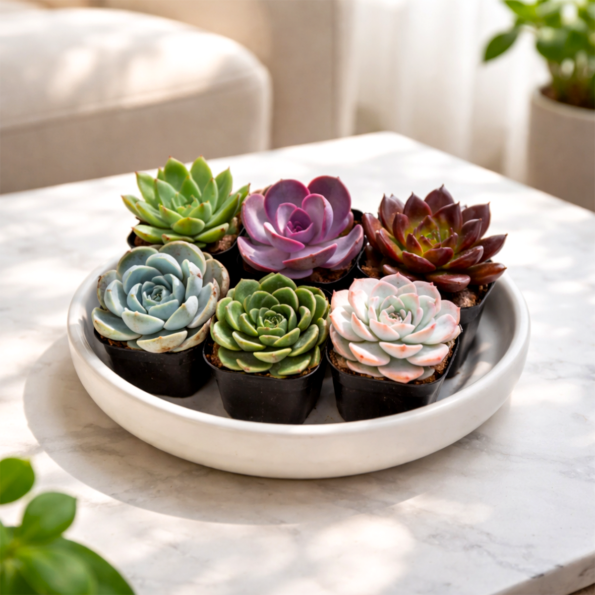 buy echeveria succulents pack online indoor plants, A Variety of Healthy Live Echeveria Succulent Plant, Colorful Echeveria Gift Ideas, Succulent assorted pack perfect for weddings, Buy asorted succulents for wedding favors, Best echeveria succulents for wedding arrangements