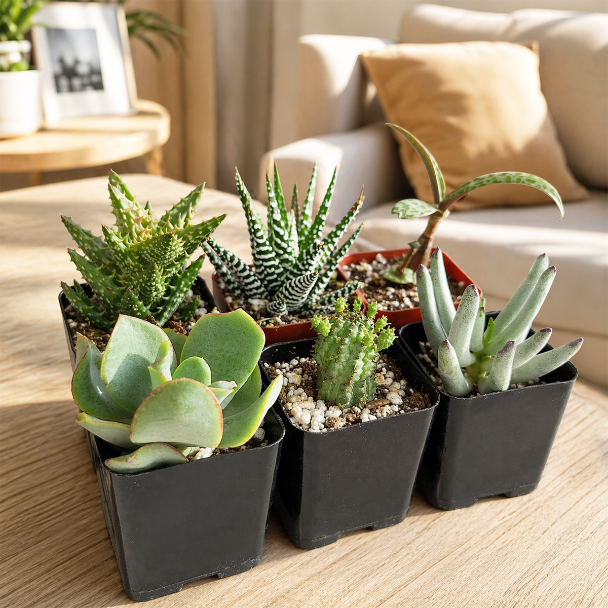 assorted mystery succulents pack live plants surprise box for sale, live succulent mystery box random selection plants, random succulents assortment different varieties included