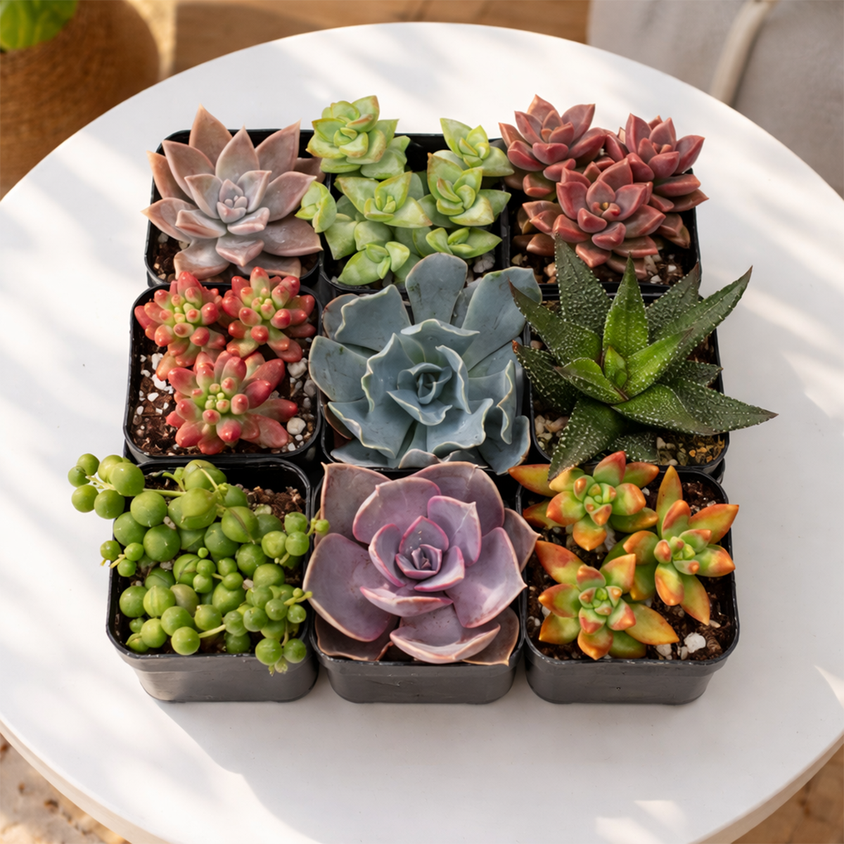 buy succulent gift box with assorted plants online, premium succulent sampler box with variety plants, succulent gift set for women plant lovers, Birthday Plant Gift, Housewarming Gift, Mother’s Day Plants, Care Package, Get Well Soon Gift, Corporate Gift