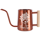pink metal watering can plant lady for sale, soft pink powder-coated finish with sturdy metal frame, long reach spout for precision watering, contemporary garden tool design, perfect for balcony planters and container gardens, thoughtful present for gardening enthusiasts