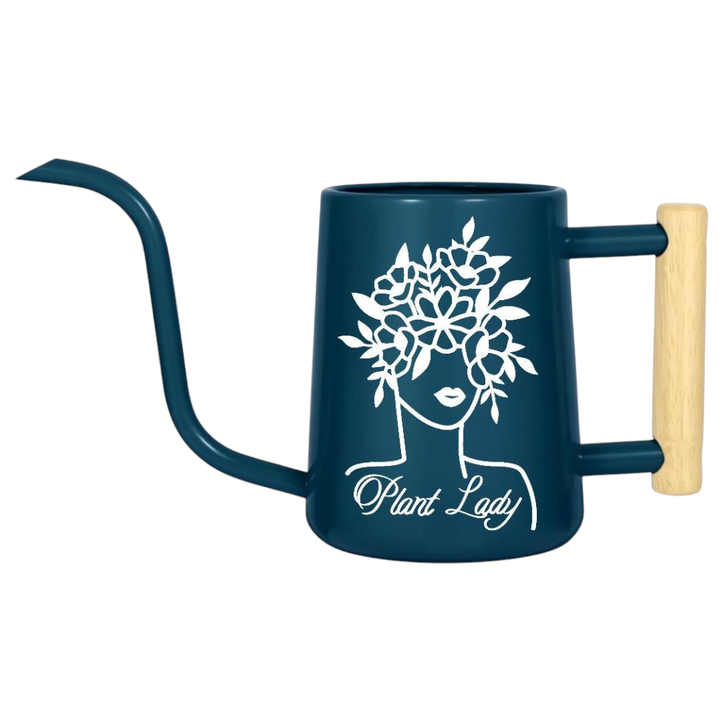 orange metal watering can - plant lady for sale, energetic orange metal design with protective coating, contoured handle for fatigue-free watering, 1.9-liter volume with controlled pour spout, great for maintaining vibrant plant displays indoors and outdoors, wonderful gift for enthusiastic gardeners