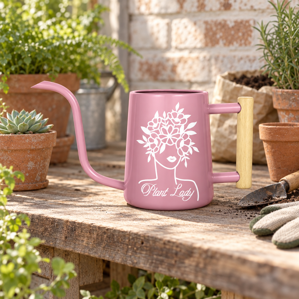 buy metal watering can - plant lady black online, classic black galvanized steel design, wide opening for easy refilling, spacious 4-liter capacity for efficient watering, perfect for extensive indoor plant collections and garden beds, ideal gift for dedicated plant ladies