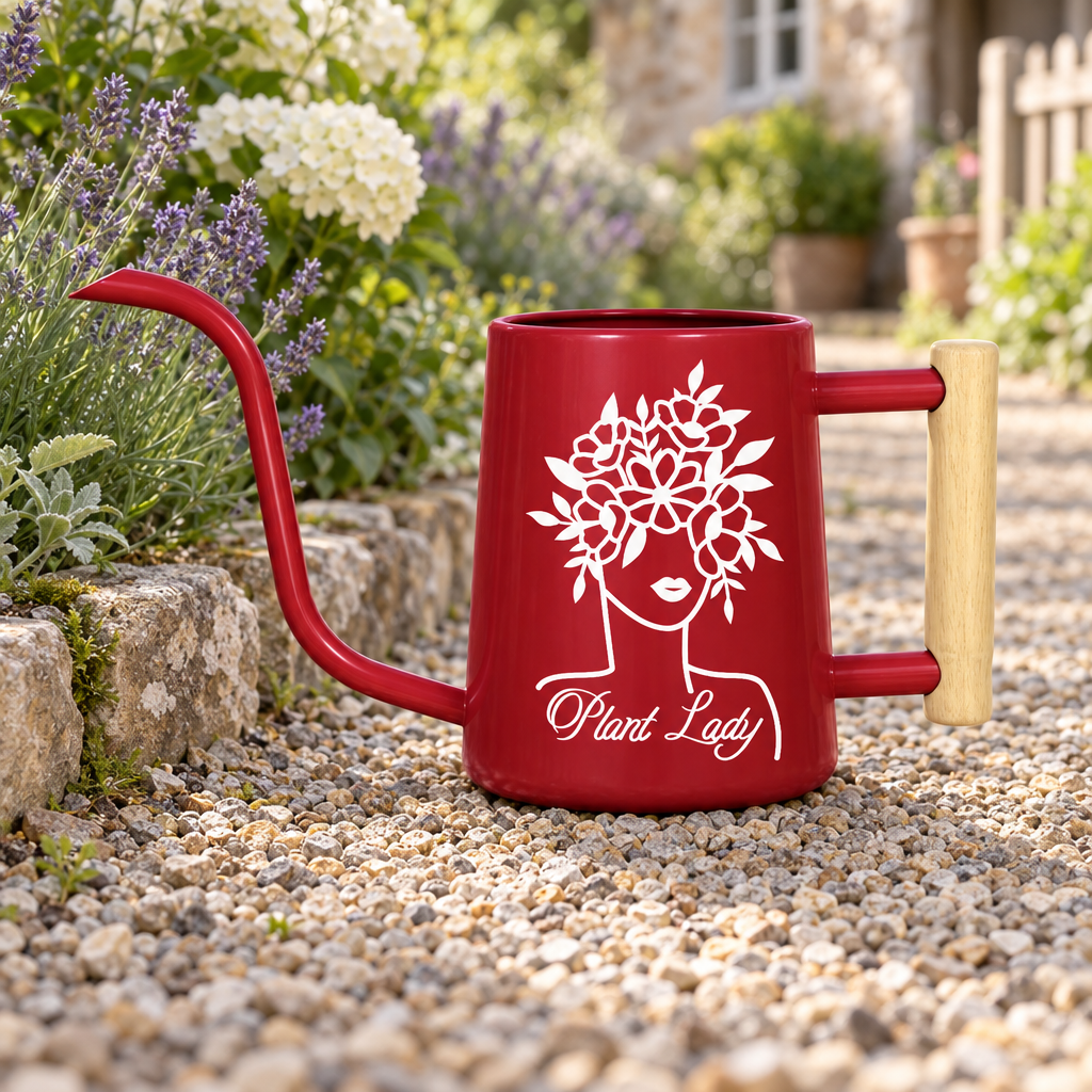 buy metal watering can - plant lady gray online, sophisticated gray matte metal finish, vintage-inspired shape with modern construction, 1.8-liter capacity with balanced weight distribution, perfect for daily plant care routines in contemporary homes, perfect gift for minimalist plant lovers