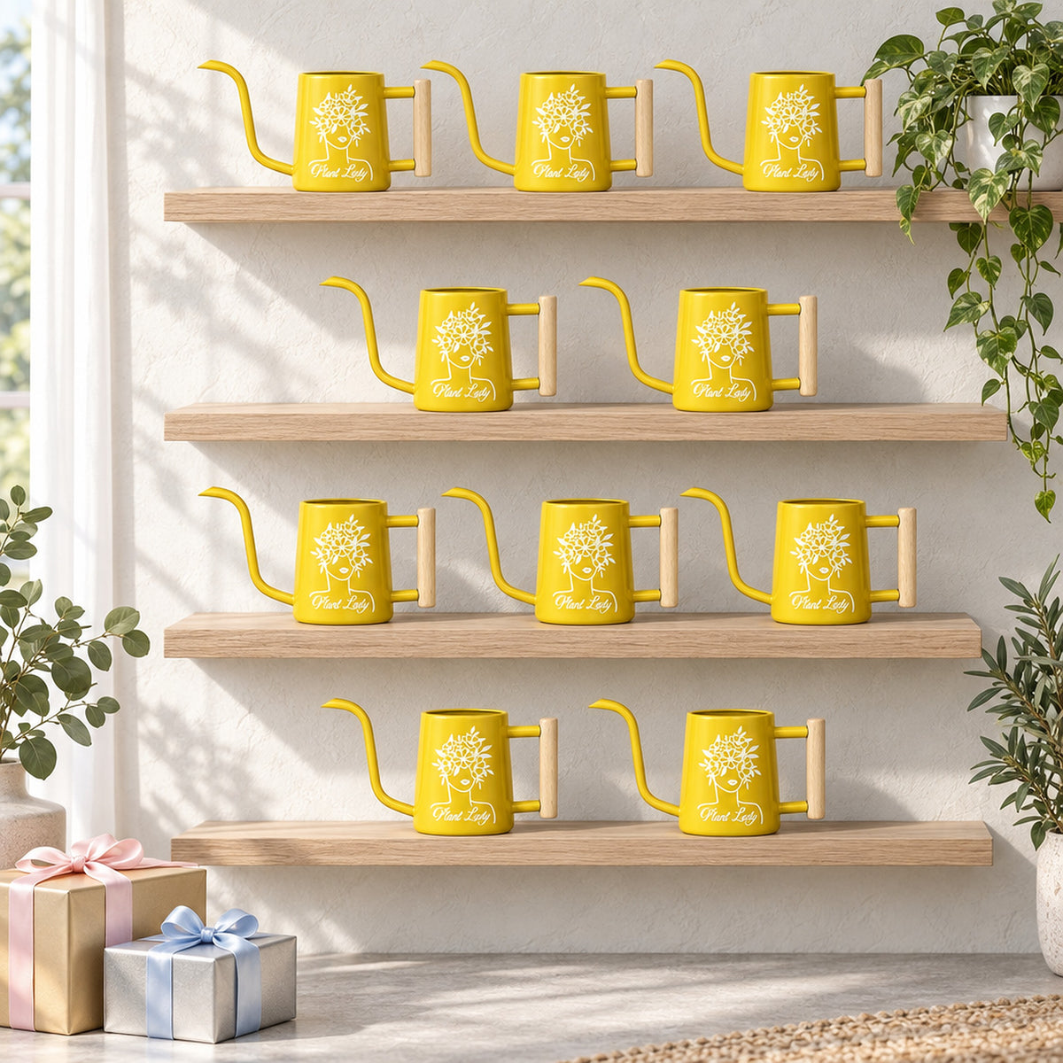 pink 30-pack Pack of Metal Watering Can - Plant Lady for sale, massive bulk set in soft pink, premium metal fabrication, delicate spout for targeted watering, ideal for indoor planters, unique plant lover gift