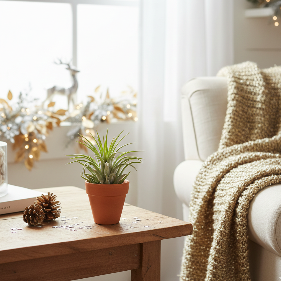 Mini Ionantha Guatemala Air Plant with Terra Cotta Pot for sale, Air plant gift decor ideas