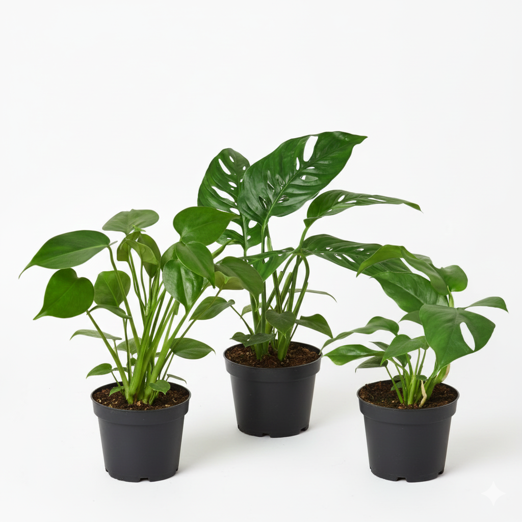 4 inch Monstera Bundle, 4 inch houseplants for sale, buy live plants online, Monstera Bundle near me