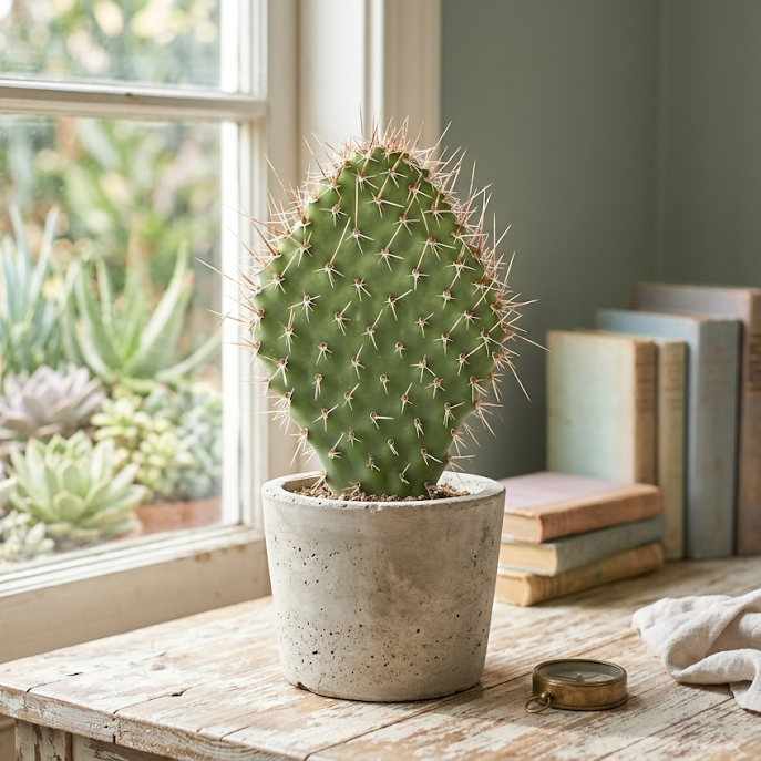 buy opuntia polyacantha var. erinacea cherry live cactus 5-6 inch online, bare root cold hardy prickly pear with dense silver-white spines, flat oval green pads, low clumping spreading growth habit, vivid cherry-pink magenta spring blooms, drought to