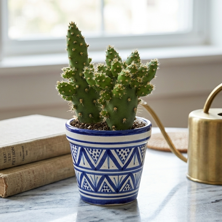 buy opuntia salmiana live cactus 2 inch online, forest green paddle shaped stems with white spines, slow to fast growing spreader, architectural bohemian look, drought tolerant low maintenance plant perfect for sunny shelves and indoor gardens