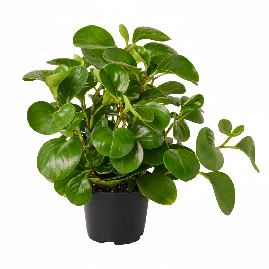 Jade Peperomia Radiator Plant 6 inch grower pot, Compact indoor foliage for home decor ideas, Easy care desk plants