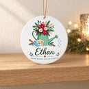 buy personalized gardener christmas ornament online, bespoke engraving with seasonal charm, versatile style suitable for any décor, circle pot design element, perfect for ornament collectors and gardeners, wonderful gift for green-minded friends