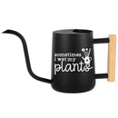 buy personalized metal watering can sometimes i wet my plants gray online, sophisticated gray satin-finish aluminum, personalized contemporary design, lightweight portable construction, 1.75-gallon capacity, perfect for apartment dwellers and plant enthusiasts with limited space, thoughtful small-space gardening gift