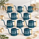 gray pot style Pack of Personalized Metal Watering Can - Sometimes I Wet My Plants for sale, weathered zinc finish, heavy duty iron alloy, steady flow nozzle, ideal for desktop gardens, thoughtful urban gardener offering