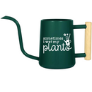 buy personalized metal watering can sometimes i wet my plants gray online, sophisticated gray satin-finish aluminum, personalized contemporary design, lightweight portable construction, 1.75-gallon capacity, perfect for apartment dwellers and plant enthusiasts with limited space, thoughtful small-space gardening gift
