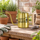 buy personalized metal watering can sometimes i wet my plants gray online, sophisticated gray satin-finish aluminum, personalized contemporary design, lightweight portable construction, 1.75-gallon capacity, perfect for apartment dwellers and plant enthusiasts with limited space, thoughtful small-space gardening gift