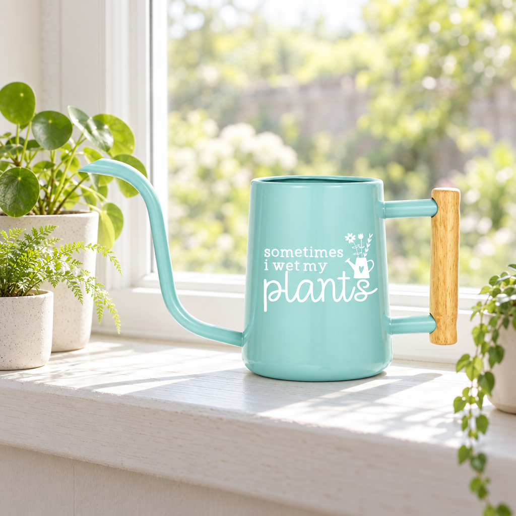 buy personalized metal watering can sometimes i wet my plants black online, robust black galvanized steel with personalized text, premium spout with fine spray control, large 3.5-gallon capacity, great for extensive garden watering and landscape care, excellent gift for dedicated gardeners