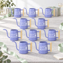 gray pot style Pack of Personalized Metal Watering Can - Sometimes I Wet My Plants for sale, weathered zinc finish, heavy duty iron alloy, steady flow nozzle, ideal for desktop gardens, thoughtful urban gardener offering