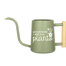 buy personalized metal watering can sometimes i wet my plants gray online, sophisticated gray satin-finish aluminum, personalized contemporary design, lightweight portable construction, 1.75-gallon capacity, perfect for apartment dwellers and plant enthusiasts with limited space, thoughtful small-space gardening gift
