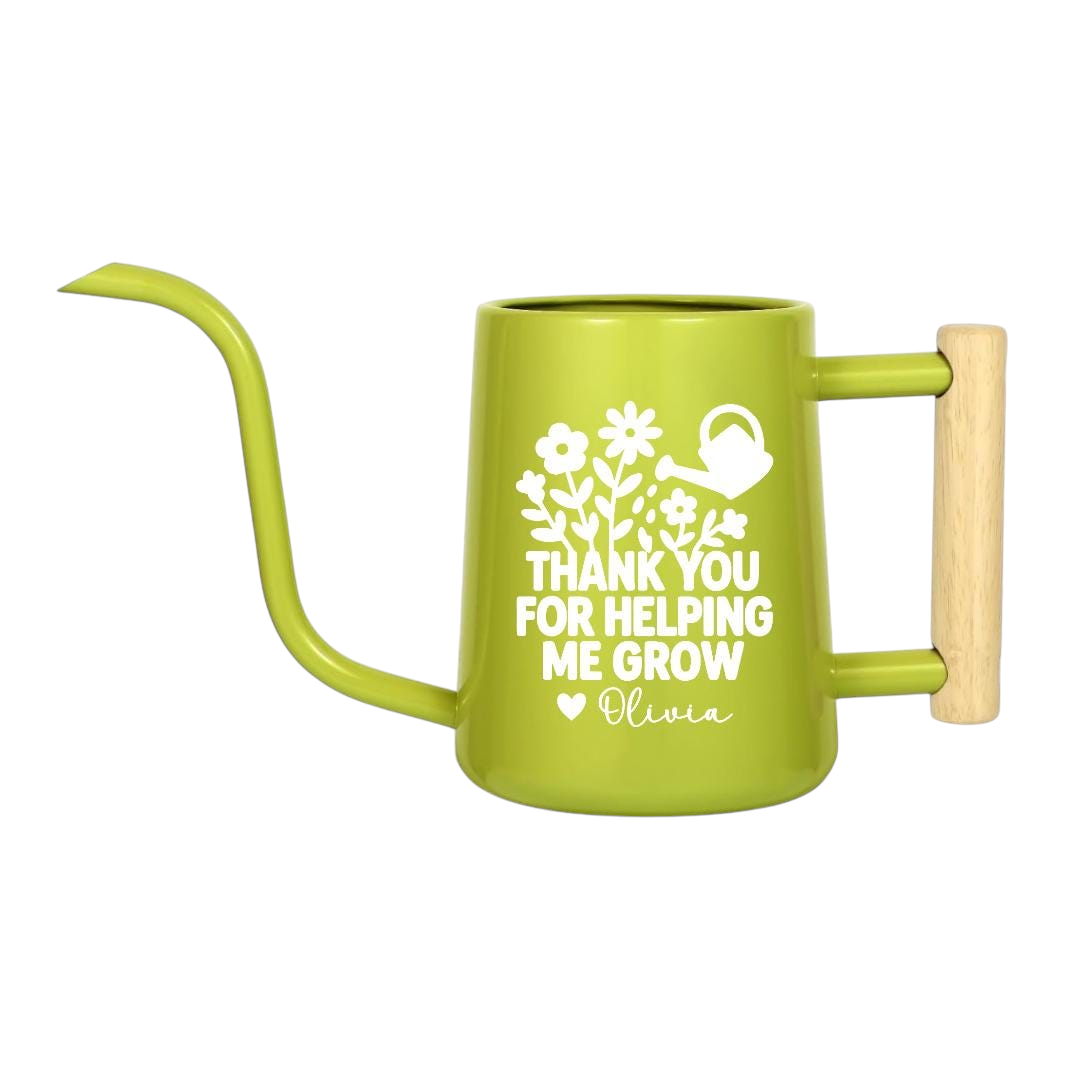 Personalized Metal Watering Can - Thank You for Helping Me Grow