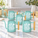 orange and pink 30-pack Pack of Personalized Metal Watering Can - Thank You for Helping Me Grow for sale, warm cheerful hues with custom text, compact mini design, sturdy rust-proof metal, ideal for end-of-year teacher gifts, great gardening gift
