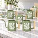 orange and pink 30-pack Pack of Personalized Metal Watering Can - Thank You for Helping Me Grow for sale, warm cheerful hues with custom text, compact mini design, sturdy rust-proof metal, ideal for end-of-year teacher gifts, great gardening gift