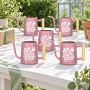 orange and pink 30-pack Pack of Personalized Metal Watering Can - Thank You for Helping Me Grow for sale, warm cheerful hues with custom text, compact mini design, sturdy rust-proof metal, ideal for end-of-year teacher gifts, great gardening gift
