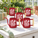 orange and pink 30-pack Pack of Personalized Metal Watering Can - Thank You for Helping Me Grow for sale, warm cheerful hues with custom text, compact mini design, sturdy rust-proof metal, ideal for end-of-year teacher gifts, great gardening gift