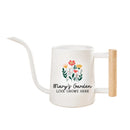 buy personalized watering can boho floral painted metal style online, vibrant boho floral print with warm earthy tones, lightweight durable metal construction, long curved spout for easy pouring, customized with a name or message, ideal for indoor planters and potted arrangements, unique personalized gift for plant lovers