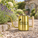 buy personalized watering can fairy garden custom black online, durable metal construction with custom engraving, compact 2-liter capacity, whimsical fairy garden design, ideal for delicate fairy garden plants and indoor container watering, unique gardening gift for fantasy garden enthusiasts