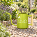 buy personalized watering can fairy garden custom black online, durable metal construction with custom engraving, compact 2-liter capacity, whimsical fairy garden design, ideal for delicate fairy garden plants and indoor container watering, unique gardening gift for fantasy garden enthusiasts