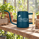 buy personalized watering can fairy garden custom black online, durable metal construction with custom engraving, compact 2-liter capacity, whimsical fairy garden design, ideal for delicate fairy garden plants and indoor container watering, unique gardening gift for fantasy garden enthusiasts