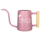 buy personalized watering can fairy garden custom black online, durable metal construction with custom engraving, compact 2-liter capacity, whimsical fairy garden design, ideal for delicate fairy garden plants and indoor container watering, unique gardening gift for fantasy garden enthusiasts