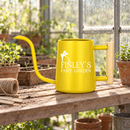 buy personalized watering can fairy garden custom black online, durable metal construction with custom engraving, compact 2-liter capacity, whimsical fairy garden design, ideal for delicate fairy garden plants and indoor container watering, unique gardening gift for fantasy garden enthusiasts